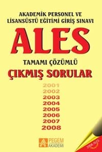 ALES Tamamı Çözümlü Çıkmış Sorular 2001 - 2008