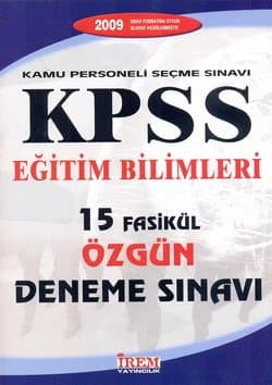 KPSS Eğitim Bilimleri 15 Fasikül Özgün Deneme
