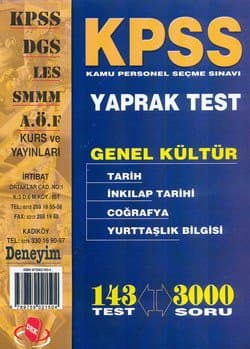 KPSS Genel Kültür Yaprak Test