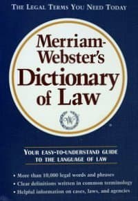 Merriam-Webster`s Dictionary Of Law