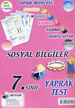 7. Sınıf Sosyal Bilgiler Yaprak Test