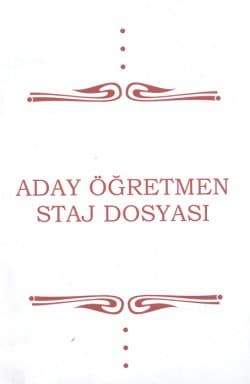 Aday Öğretmen Staj Dosyası