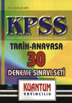 KPSS Tarih-Anayasa 30 Deneme Sınavı Seti