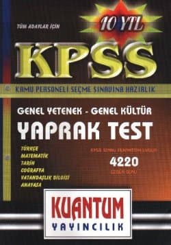 KPSS Genel Yetenek-Genel Kültür Yaprak Test
