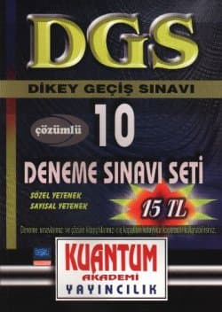 DGS Çözümlü 10 Deneme Sınavı Seti