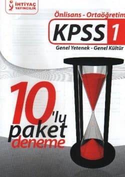 KPSS Genel Yetenek-Genel Kültür (Önlisans-Ortaöğretim) 10`lu Deneme Seti