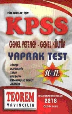 KPSS Genel Yetenek-Genel Kültür Yaprak Testler