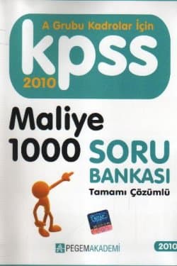 KPSS (A Grubu Kadrolar İçin) Maliye 1000 S.B. (Tamamı Çözümlü)