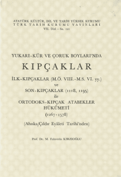 Yukarı Kür ve Çoruk Boyları'nda Kıpçaklar